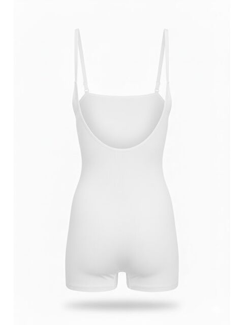 C&City C12058 Göğsü Açık Paçalı Korse Beyaz - S000222299-20063
