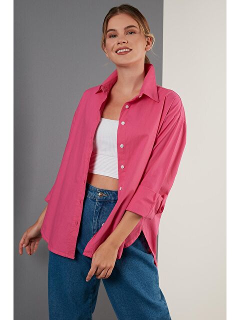 Lela Oversize % 100 Pamuk Poplin Gömlek Cf21S163867 - S000001040-18686