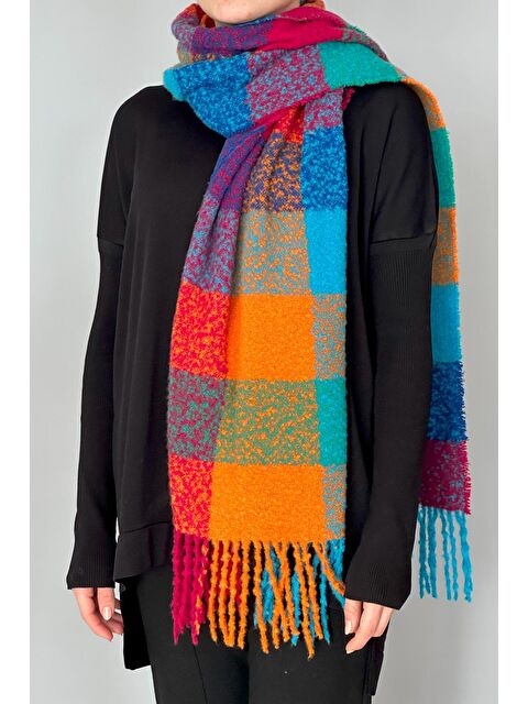 Remsa Mayo Püsküllü Buklet Atkı Şal 42X205 cm 1256 Pembe - S000122485-20024