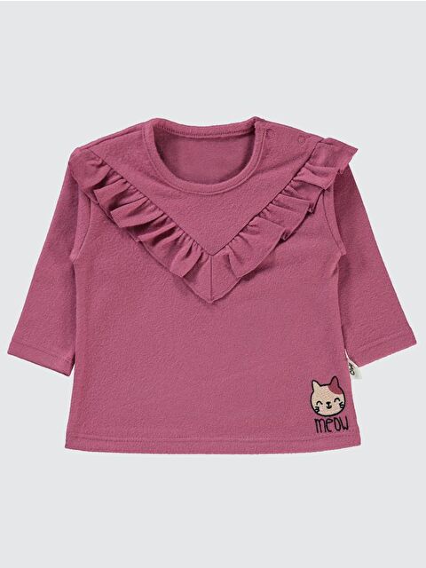 Civil Baby Kedi Nakışlı 6-18 Ay Sweatshirt - Pembe 18-24 Ay - S000315611-20028