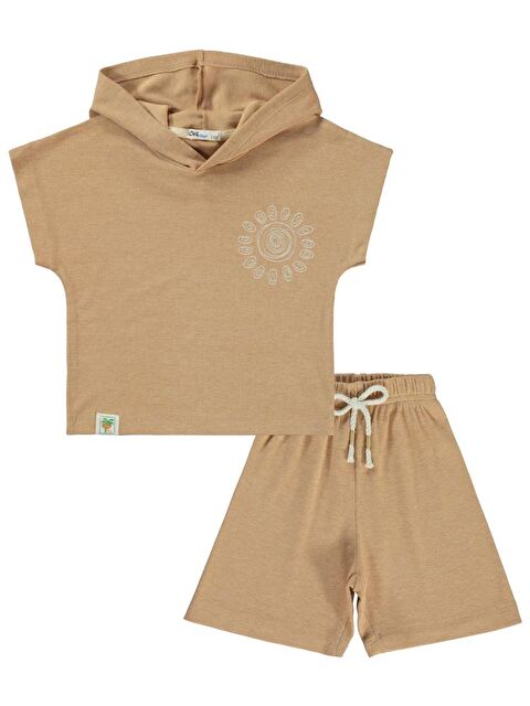 Civil Boys Yarasa Kol Kapüşonlu 2-5 Yaş Takım - Bej3-4 Yaş - S000382282-25636