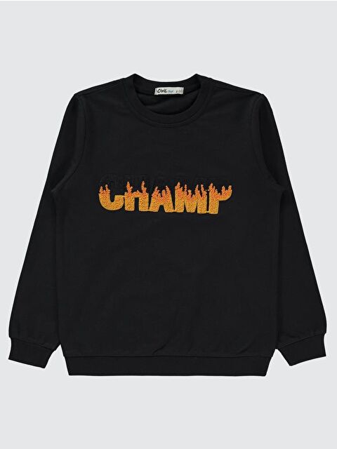 Civil Boys Champ Baskılı 10-13 Yaş Sweatshirt - Siyah 12-13 Yaş - S000291073-19351