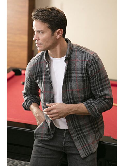 Buratti Ekoseli Uzun Kollu  Kışlık Oduncu Gömlek CF21W112844 - S000000721-29666