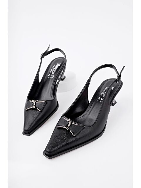 Muggo FOREST Arkası Açık Toka Detaylı Günlük Klasik Topuklu Kadın Stiletto Ayakkabı - S000350241-19351