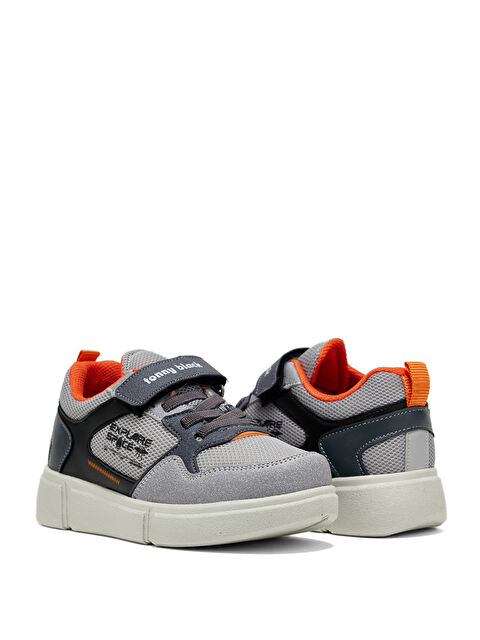 TONNY BLACK Çocuk Unisex Buz Siyah Rahat Kalıp Cırtlı Ayakkabı - S000125187-37287