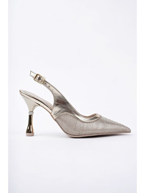 Muggo ARYNA Sivri Burun Arkası Açık Günlük Klasik Kadın Topuklu Ayakkabı - S000350243-20076