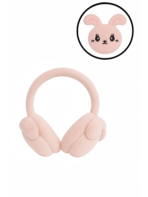 Formo Çocuk Pudra 3D Yıldız Detaylı Pelüş Kışlık Kulaklık - S000326602-7152