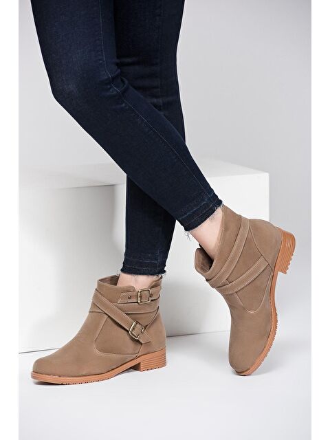 Fox Shoes A726191002 Vizon Kadın Bot - S000054504-26429