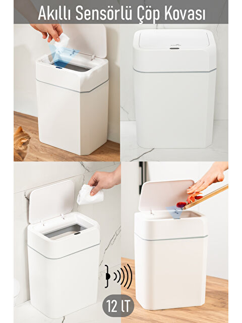 Porsima 4147 Hareket Sensörlü Sessiz Kapatma Çöp Kutusu - S000343772-20063