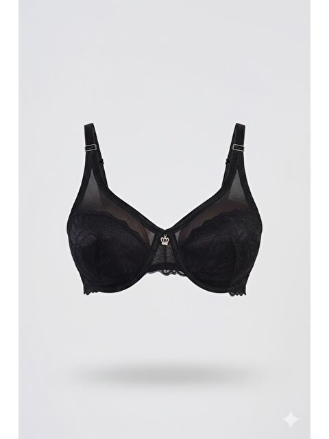 C&City Tül Detay Desteksiz Sütyen C13020 Siyah - S000222022-19351