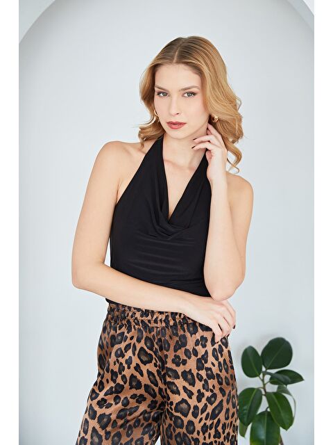 Fullamoda Boyundan Geçmeli Degaje Yaka Bluz - S000337773-19351