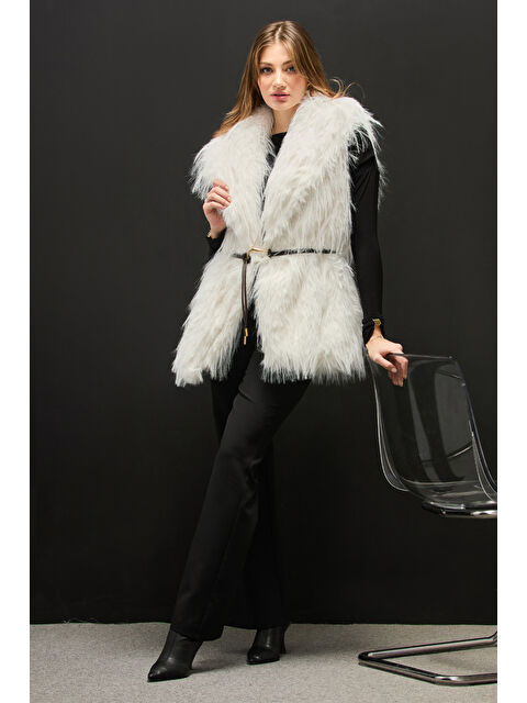 Fullamoda Kemer Detaylı Suni Kürk Yelek - S000483018-19965