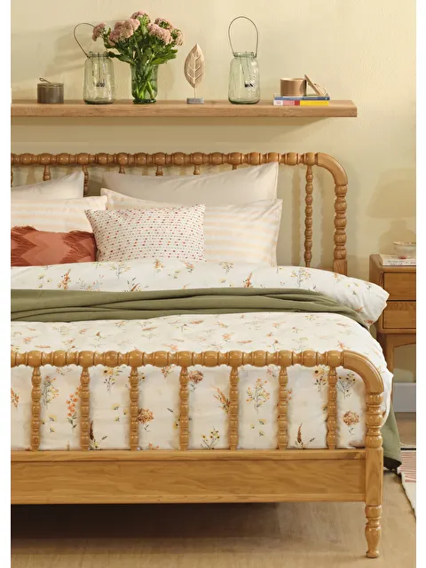 Bella Maison %100 Pamuk Saten Leora Çift Kişilik Nevresim Seti Somon - S000076316-24085