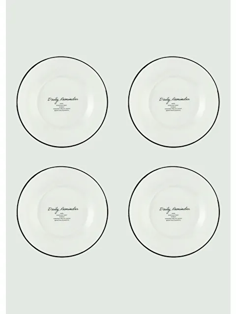 Bella Maison Daily Reminder Servis Tabağı 4'lü Siyah