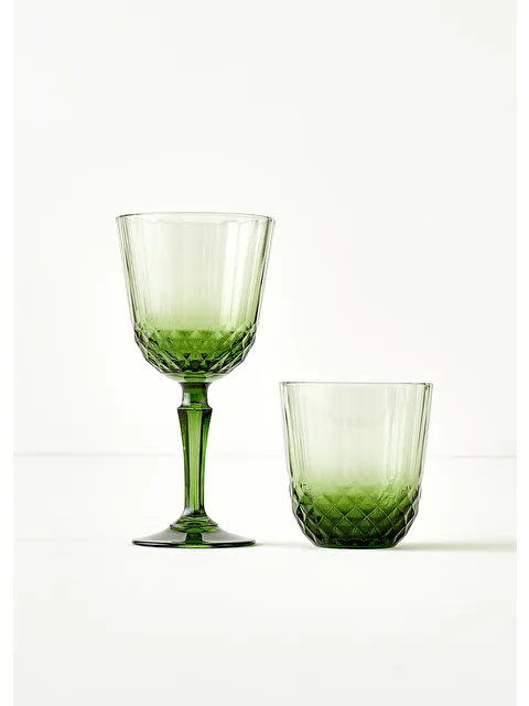 Bella Maison Colore Kesme Bardak-Kadeh Seti 12'li Yeşil - S000084762-18194