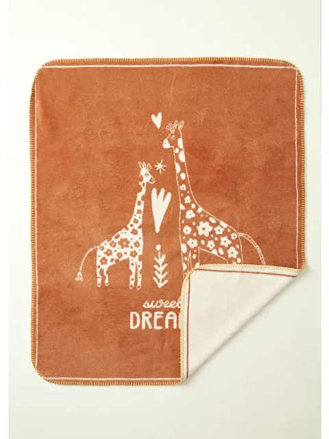 Bella Maison Graffie Pamuklu Bebek Battaniyesi Kiremit - S000030732-18657