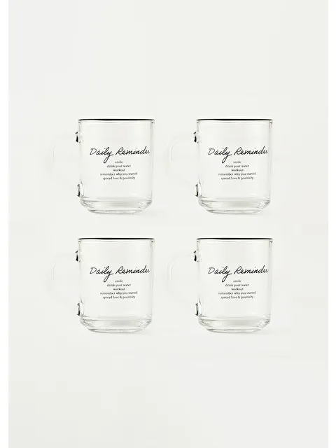 Bella Maison Daily Reminder Kupa 4'lü Siyah - S000163338-19351