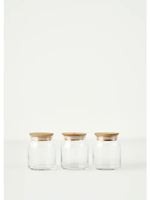 Bella Maison Joye Ahşap Kapaklı 3'lü Kavanoz Seti - S000028683-26406