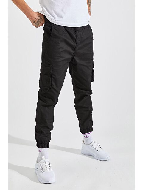 Tarz Cool Erkek Slim Fit Kargo Cep Elastanlı Pantolon