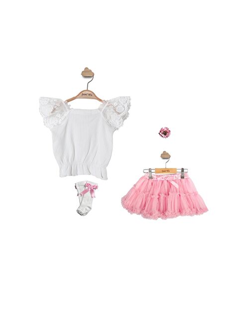 Yami Mia Dantel Detaylı Bluz Tütü Etek Çorap Toka Takım - S000144917-20024