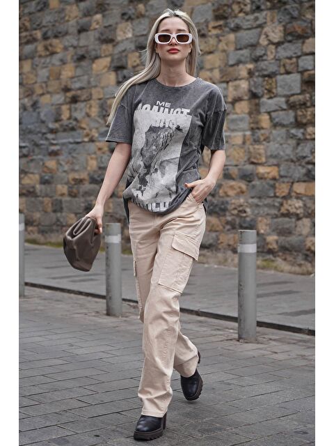 Madmext Bej Cep Detaylı Kargo Pantolon Mg1602 - S000030958-19928