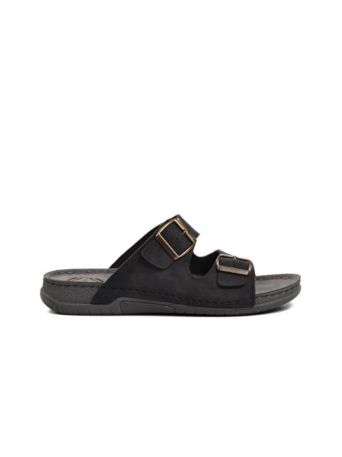 Ayakmod 64.002 Siyah Çift Bantlı Erkek Terlik - S000024808-19351