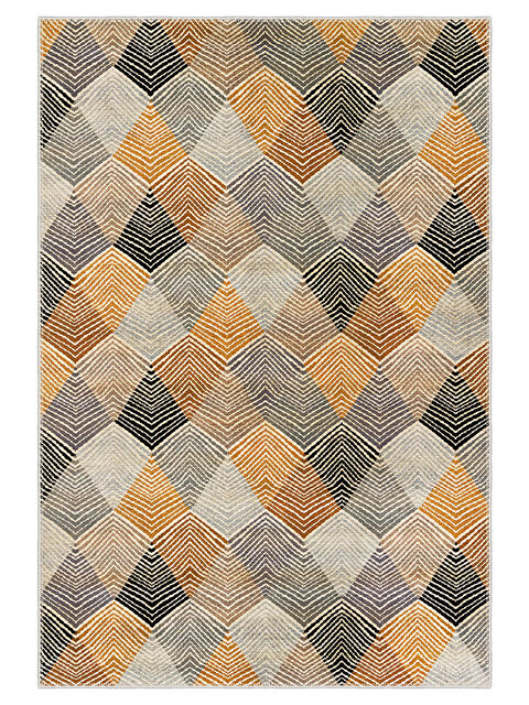 Homefesto Dekoratif Özel Tasarım Yıkanabilir İnce Kaymaz Tabanlı Modern Halı KECE FR30 - S000354450-20013