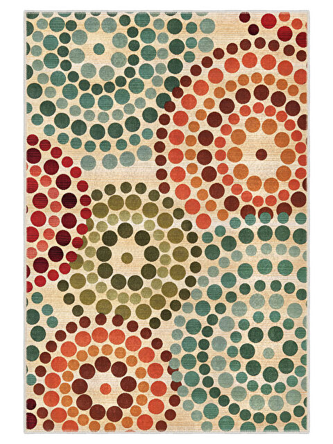 Homefesto Dekoratif Özel Tasarım Yıkanabilir İnce Kaymaz Tabanlı Modern Halı KECE FR30 - S000354369-18194