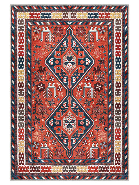 Homefesto Dekoratif Özel Tasarım Yıkanabilir İnce Kaymaz Tabanlı Modern Halı KECE FR28 - S000354492-20045