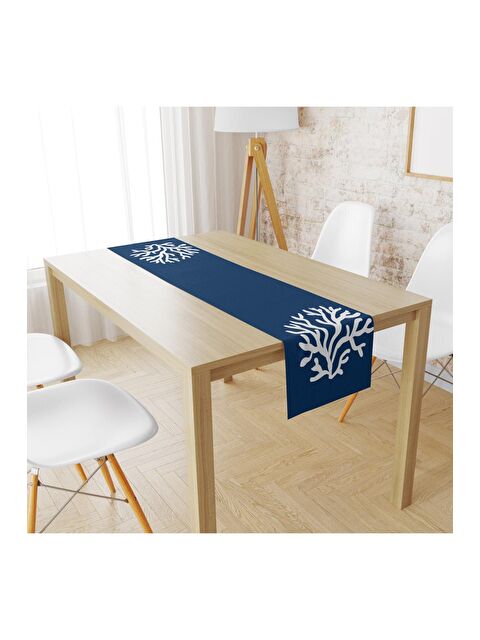 Evmila Mavi Deniz Yosunu Desen Runner Llrn 169 40x140 cm - S000088175-23173