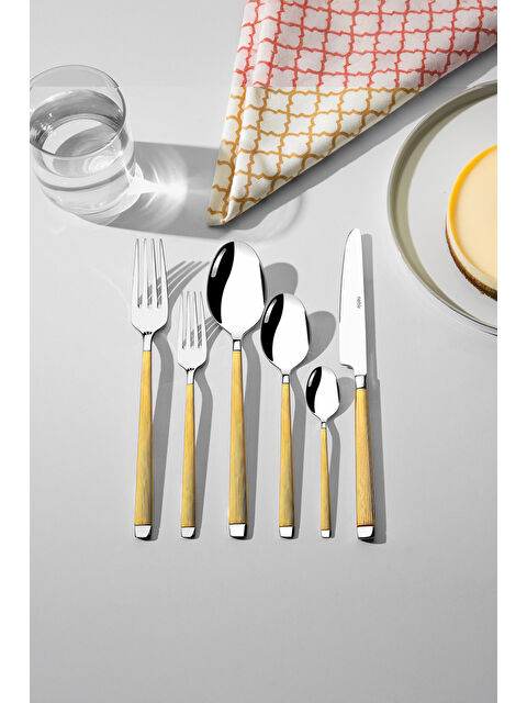 Nehir Maria Altın Sade 12 Kişilik 72 Parça Kutulu Çatal Kaşık Bıçak Takımı - S000496138-20076