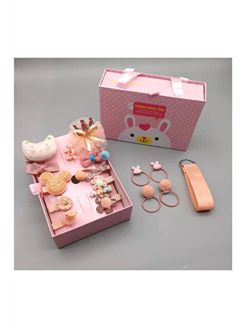 Le Mabelle Yavruağzı 18'li Kutulu Kız Çocuk Toka Set - S000273554-2373
