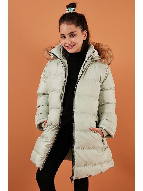 Lela İçi Pelüş Astarlı Çıkarılabilir Kapüşonlu Suya Dayanıklı Mont 5761910 - S000040941-29492