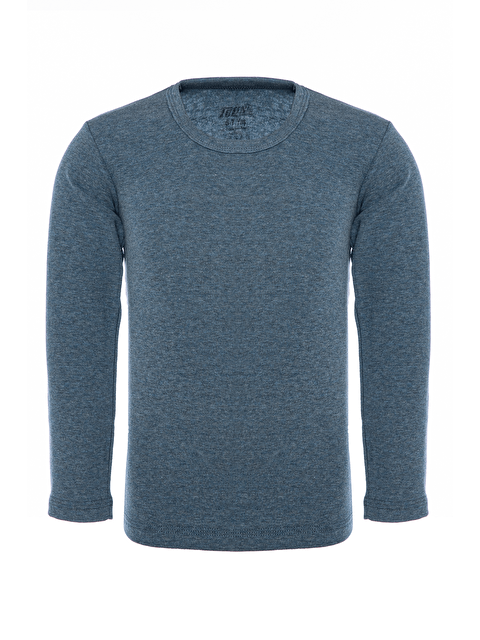 Tolin Erkek Çocuk Uzun Kollu Termal Üst İçlik İndigo Melanj 6390 - S000090364-23093