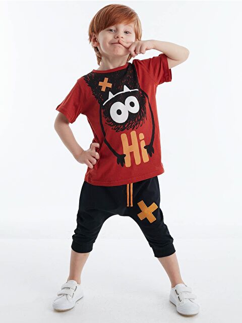 Denokids Hi Ponçik Erkek Çocuk Şort Takım - S000009355-23173