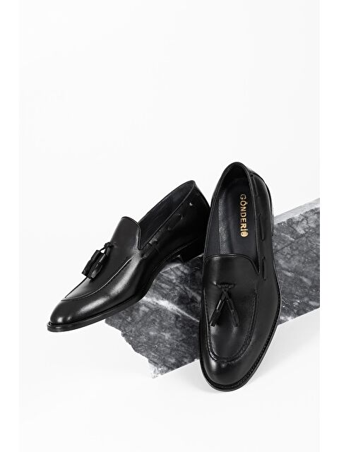 GÖNDERİ(R) Platinum Hakiki Deri Yuvarlak Burun Püsküllü Günlük Erkek Ayakkabı 37541 - S000047965-19351