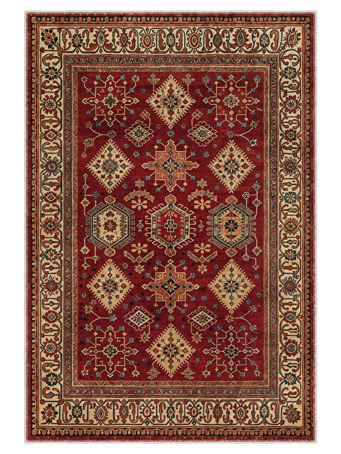 Homefesto Dekoratif Özel Tasarım Yıkanabilir İnce Kaymaz Tabanlı Modern Halı KECE FR08 - S000354765-20045