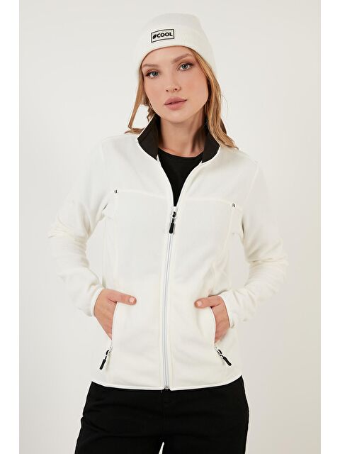 Lela Slim Fit Anti-Pilling Tüylenme Yapmayan Fermuarlı Cepli Hırka Kadın Polar 5907002 - S000001516-19965