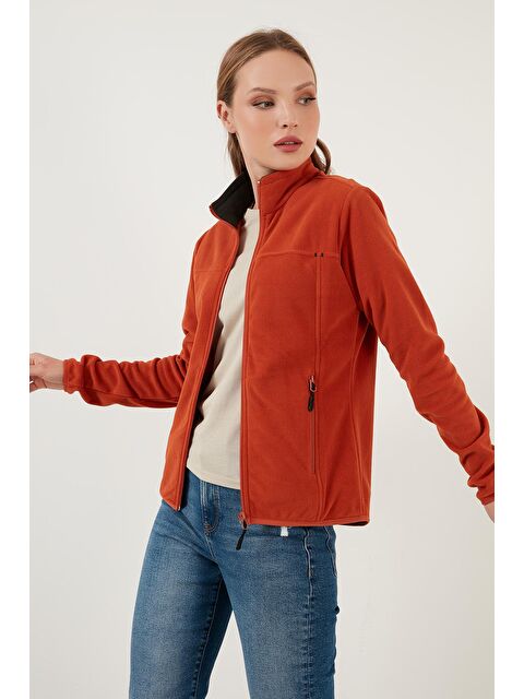 Lela Slim Fit Anti-Pilling Tüylenme Yapmayan Fermuarlı Cepli Hırka Kadın Polar 5907002 - S000001516-20013
