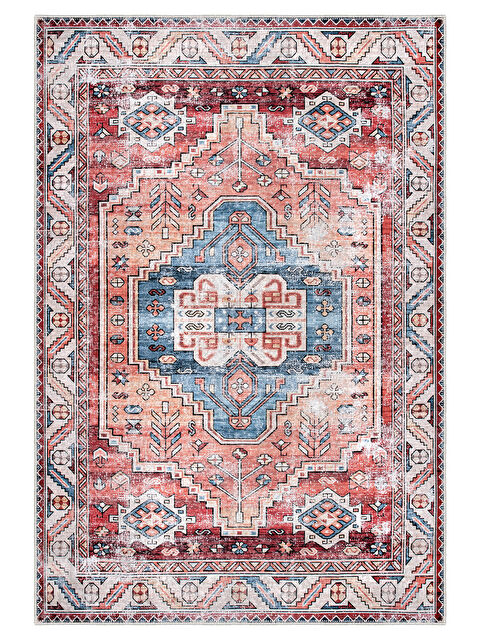 Homefesto Dekoratif Özel Tasarım Yıkanabilir İnce Kaymaz Tabanlı Modern Halı KECE FR40 - S000354336-20045