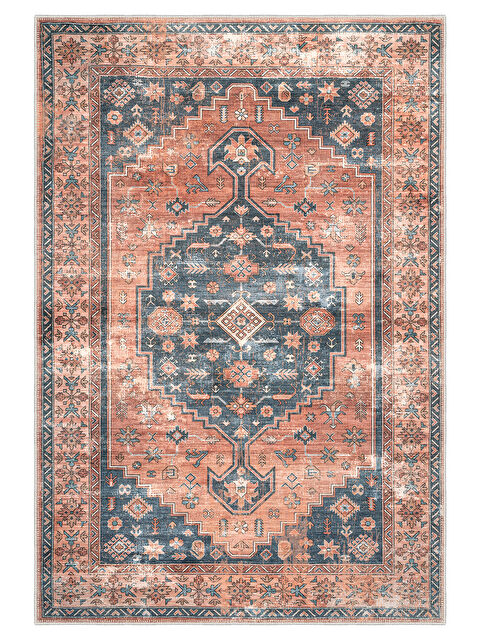 Homefesto Dekoratif Özel Tasarım Yıkanabilir İnce Kaymaz Tabanlı Modern Halı KECE FR38 - S000354331-20045