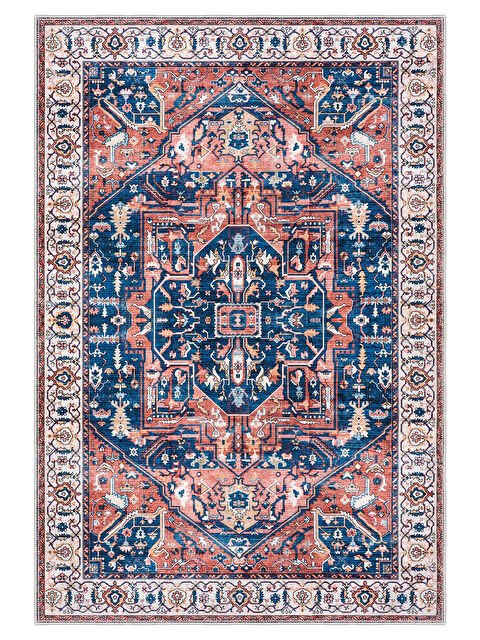 Homefesto Dekoratif Özel Tasarım Yıkanabilir İnce Kaymaz Tabanlı Modern Halı KECE FR39 - S000354285-17234