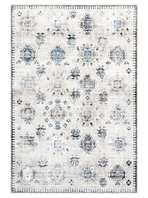 Homefesto Dekoratif Özel Tasarım Yıkanabilir İnce Kaymaz Tabanlı Modern Halı KECE FR36 - S000354012-20063