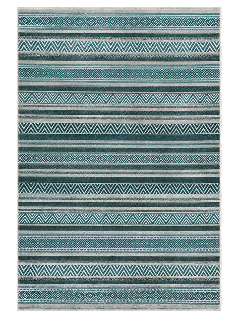 Homefesto Dekoratif Özel Tasarım Yıkanabilir İnce Kaymaz Tabanlı Modern Halı KECE FR35 - S000354390-17234