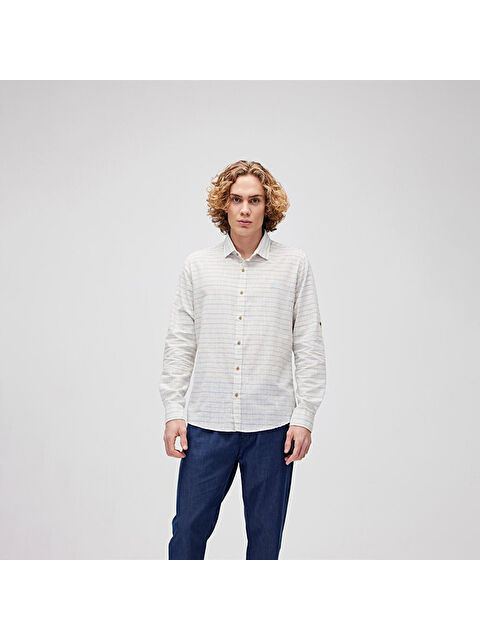 Bad Bear Marshall Erkek Mavi Klasik Yaka Gömlek - S000223466-17234