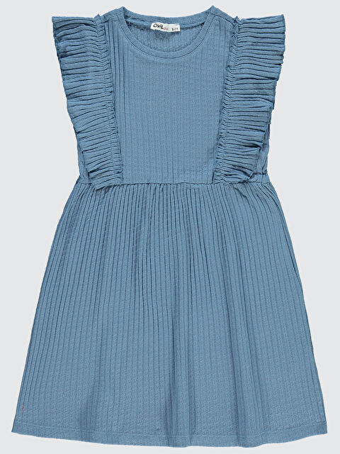 Civil Girls Kız Çocuk Elbise 6-9 Yaş Element Mavisi - S000200622-17234