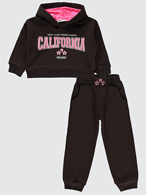 Civil Girls Kız Çocuk Eşofman Takımı 2-5 Yaş Açık Kahve - S000291439-29705