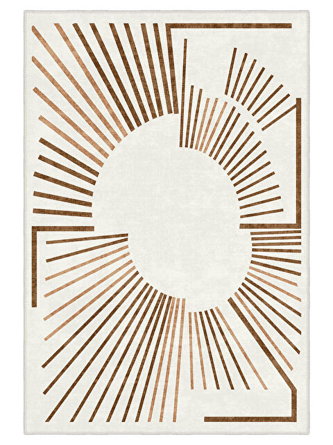 Homefesto Dekoratif Özel Tasarım Yıkanabilir İnce Kaymaz Tabanlı Modern Halı KECE FR49 - S000354139-26411