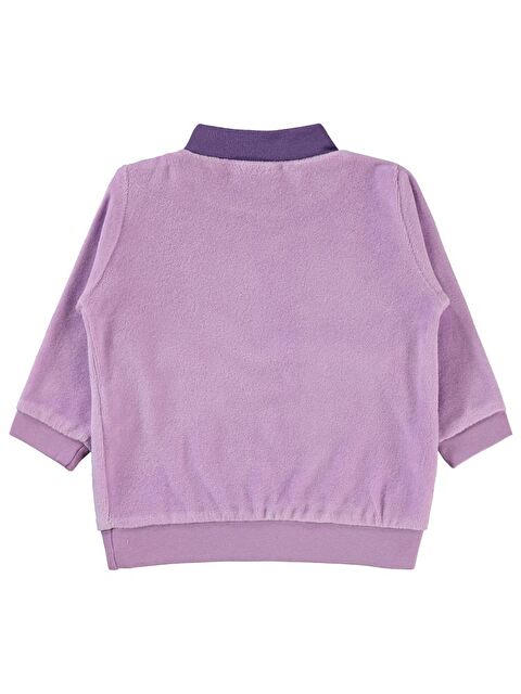 Civil Baby Bulut Baskılı Boğazlı 6-18 Ay Sweatshirt - Lila 18-24 Ay - S000295127-17878