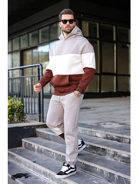 Madmext Gri Kapüşonlu Erkek Eşofman Takımı 5926 - S000058375-20600